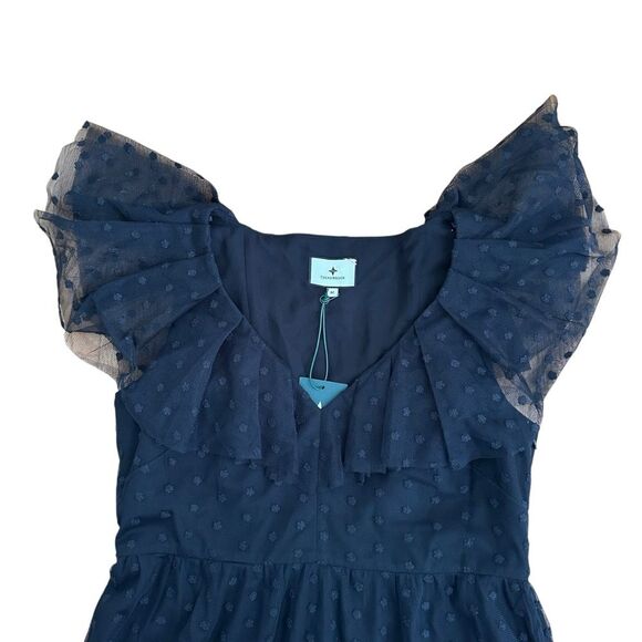 Tuckernuck Women’s Black Onyx Tulle Mesh Lace Giselle Maxi Dress Size M New - Picture 2 of 10